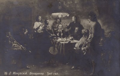 Soirée conviviale, 19ème siècle - Vladimir Egorovic Makovsky